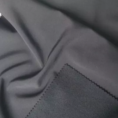 Four Way Stretch bonded with polar fleece fabric